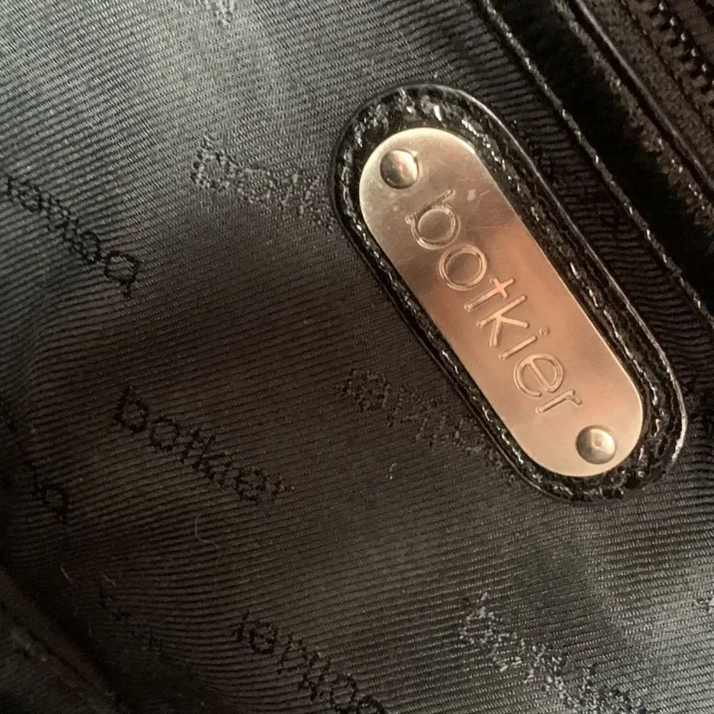 Botkier Ladies Black Double Handle Glossy Hobo Handbag